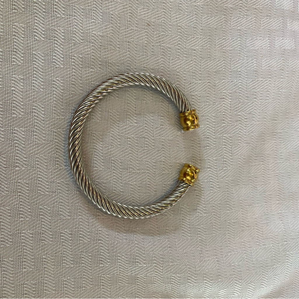 Styled Collection Designer Inspired Two-Tone Cuff Bracelet